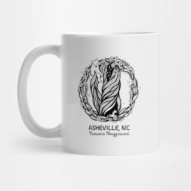 Nature's Playground Asheville, NC - BO GreyBG 05 by AVL Merch